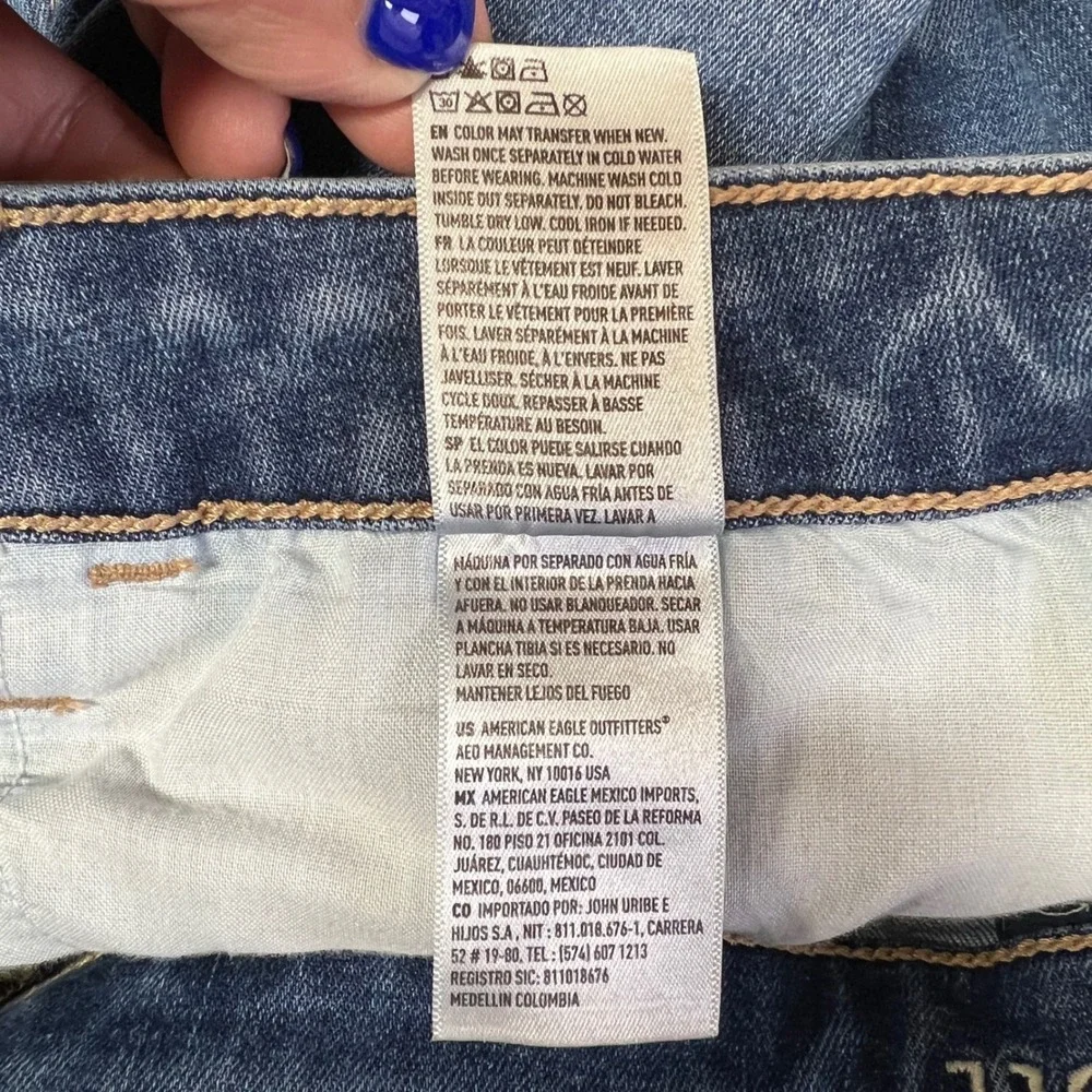 American Eagle Jeans Women 16R Blue Denim Next Level Stretch High Rise Jegging